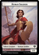 Human Soldier // Elemental (0025) Double-Sided Token [Commander Masters Tokens]