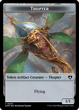 Thopter // Elemental (0025) Double-Sided Token [Commander Masters Tokens]