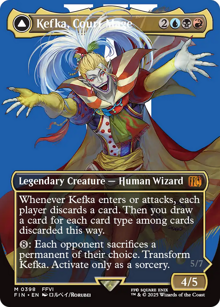Kefka, Court Mage (0398) (Borderless) - [FINAL FANTASY]