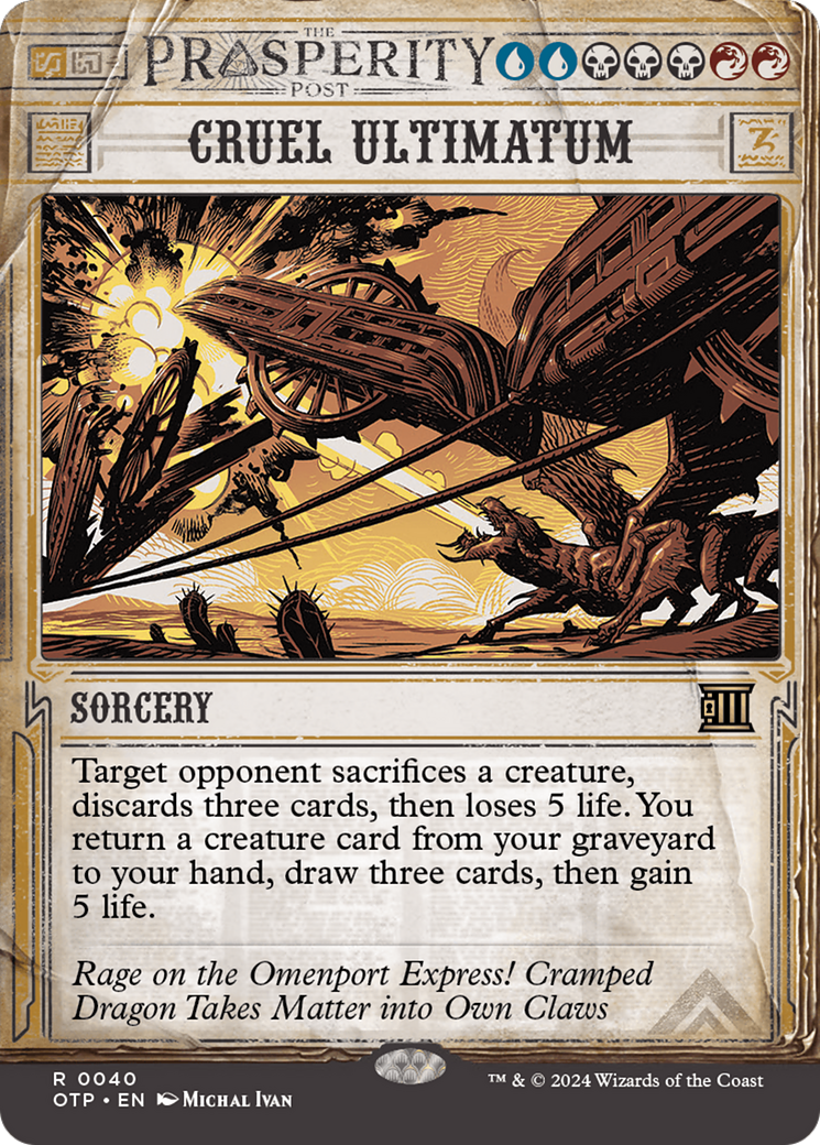 Cruel Ultimatum: (Showcase) (Borderless) [Breaking News]