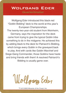 Wolfgang Eder Bio [World Championship Decks 2003]