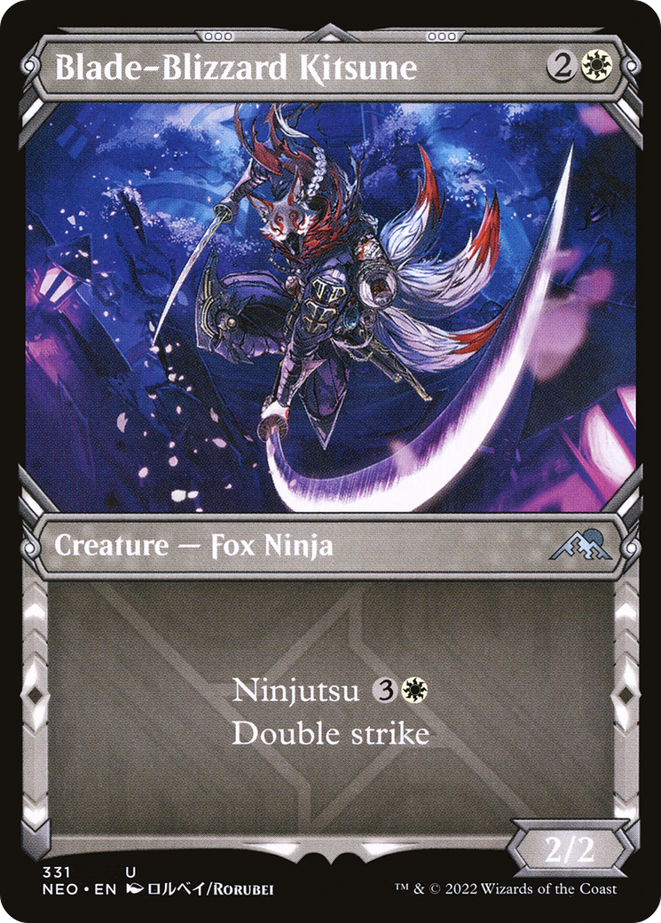 Blade-Blizzard Kitsune (Showcase) - Kamigawa: Neon Dynasty: (Showcase)
