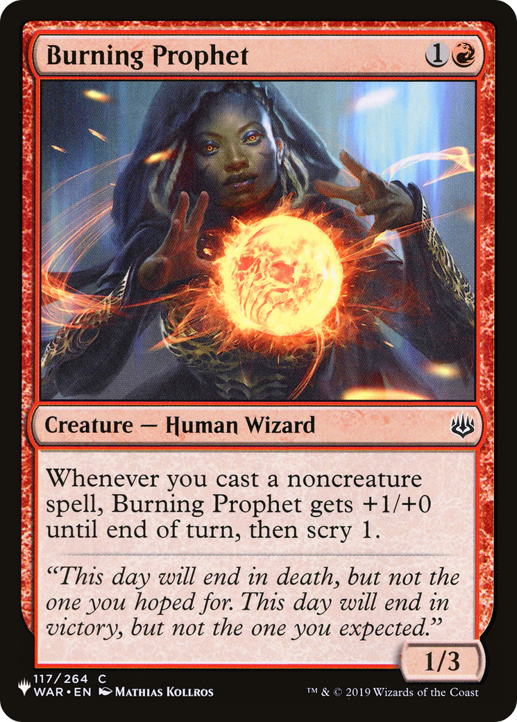 Burning Prophet - The List