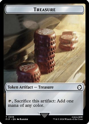 Treasure (0018) // Zombie Mutant Double-Sided Token [Universes Beyond: Fallout] Foil