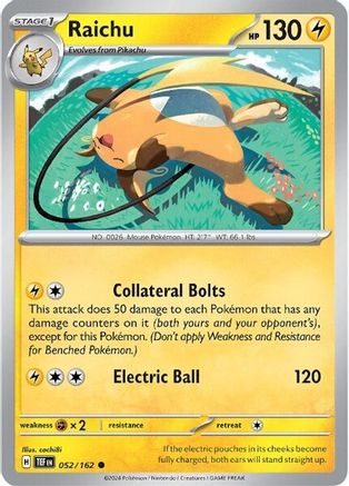 Raichu 052 [SV05 Temporal Forces]