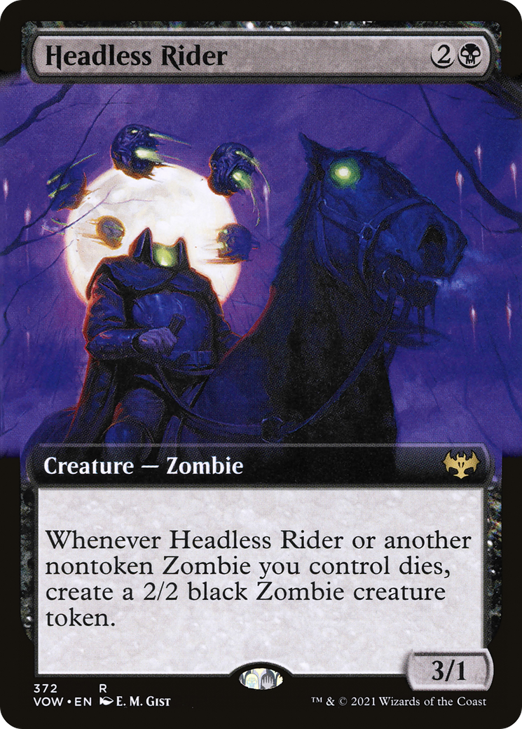 Headless Rider (Extended Art): (Extended Art) [Innistrad: Crimson Vow]