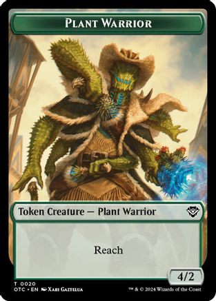 Plant Warrior // Treasure Double-Sided Token [Outlaws of Thunder Junction Commander Tokens]