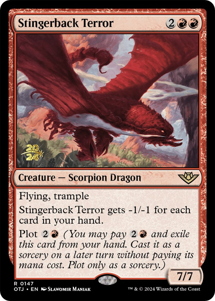 best cards in ultimate masters mtg Stingerback Terror [Outlaws of Thunder Junction Prerelease Promos]
