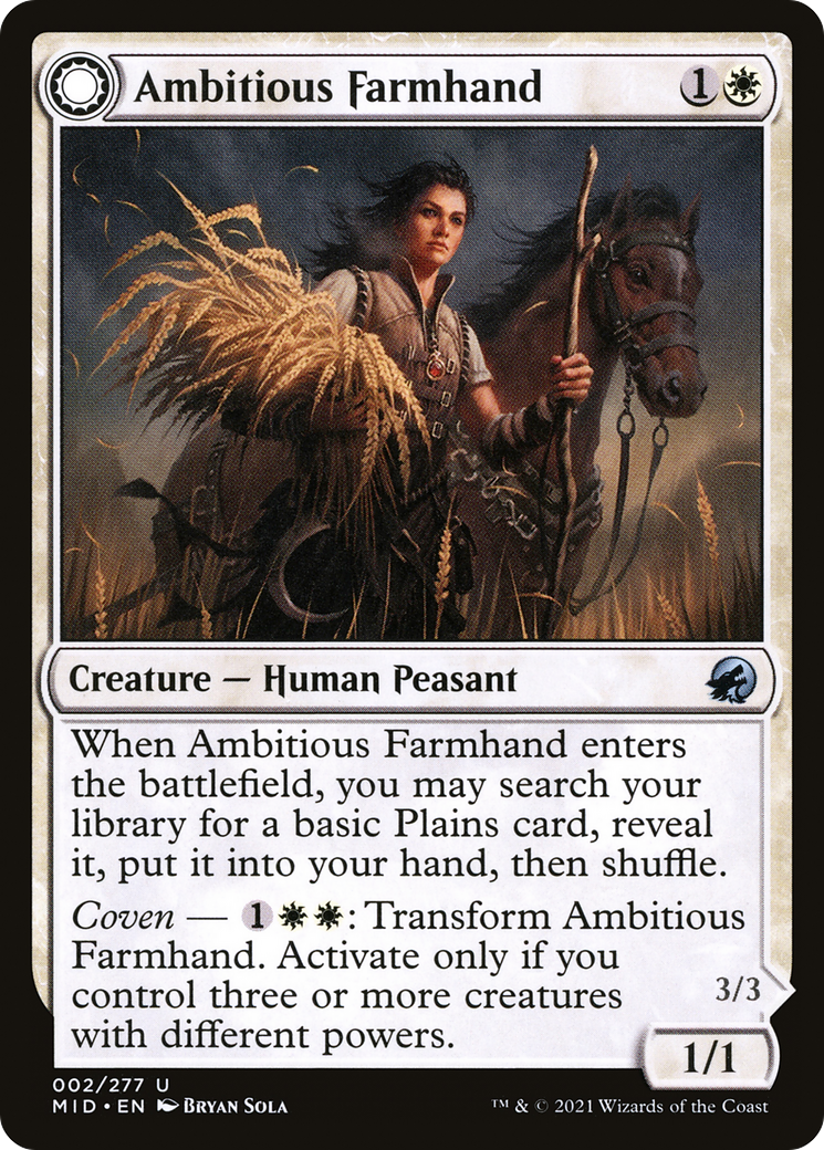 Ambitious Farmhand - Innistrad: Midnight Hunt: (Double Faced Transform)