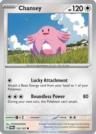 Chansey 133/167 [SV06 Twilight Masquerade]