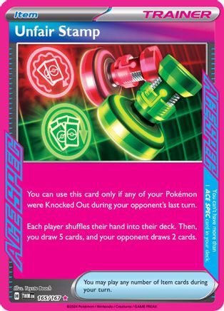 Unfair Stamp 165 [SV06 Twilight Masquerade]  - Holofoil
