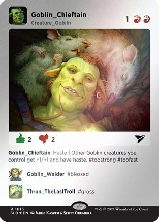 Goblin Chieftain (1615) (Rainbow Foil) [Secret Lair Drop Series] Foil