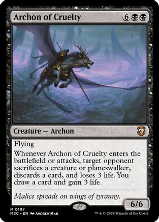 Archon of Cruelty (Ripple Foil) - Modern Horizons 3 Commander Foil