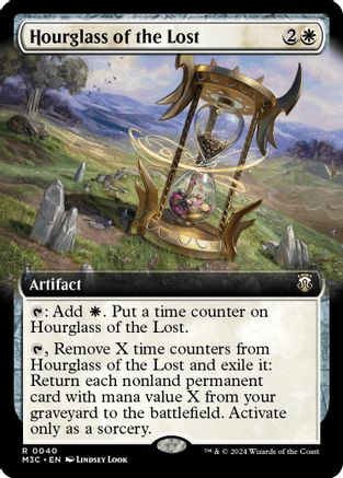 Hourglass of the Lost (Extended Art) (Ripple Foil) [Modern Horizons 3 Commander] Foil