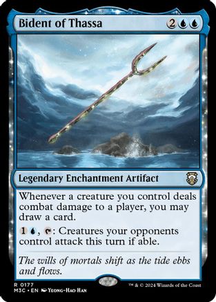 Bident of Thassa (Ripple Foil) - Modern Horizons 3 Commander Foil