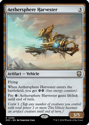 Aethersphere Harvester (Ripple Foil) - Modern Horizons 3 Commander Foil