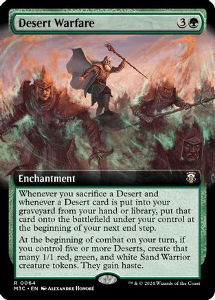 Desert Warfare (Extended Art) (Ripple Foil) [Modern Horizons 3 Commander] Foil