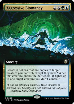 Aggressive Biomancy (Extended Art) (Ripple Foil) - Modern Horizons 3 Commander Foil
