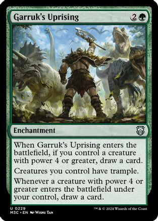 Garruk's Uprising (Ripple Foil) [Modern Horizons 3 Commander] Foil