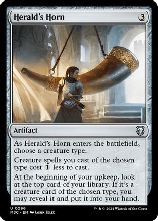 Herald's Horn (Ripple Foil) [Modern Horizons 3 Commander] Foil
