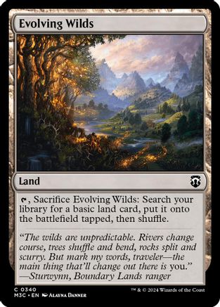 Evolving Wilds (Ripple Foil) [Modern Horizons 3 Commander] Foil
