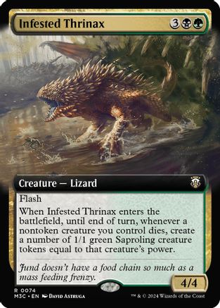 Infested Thrinax (Extended Art) (Ripple Foil) [Modern Horizons 3 Commander] Foil