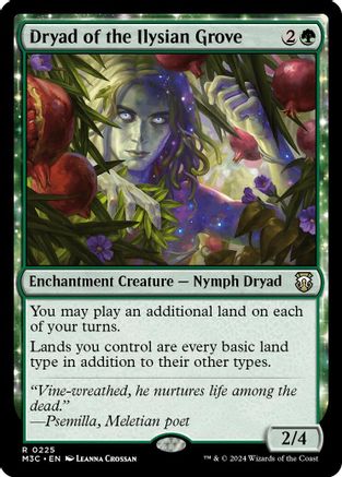 Dryad of the Ilysian Grove (Ripple Foil) [Modern Horizons 3 Commander] Foil