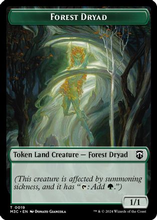 Forest Dryad // Boar Double-Sided Token [Modern Horizons 3 Commander]