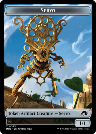 Servo // Phyrexian Wurm (0018) Double-Sided Token [Modern Horizons 3 Tokens]