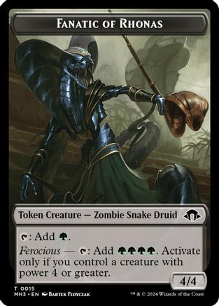 Fanatic of Rhonas Token [Modern Horizons 3]