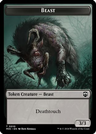 Beast (0010) (Ripple Foil) // Shapeshifter (0008) Double-Sided Token - Modern Horizons 3 Commander Foil