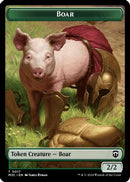 Boar (Ripple Foil) // Forest Dryad Double-Sided Token - Modern Horizons 3 Commander Foil