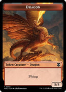 Dragon (Ripple Foil) // Copy Double-Sided Token [Modern Horizons 3 Commander] Foil
