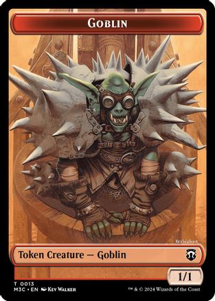 Goblin (Ripple Foil) // Tarmogoyf Double-Sided Token [Modern Horizons 3 Commander] Foil