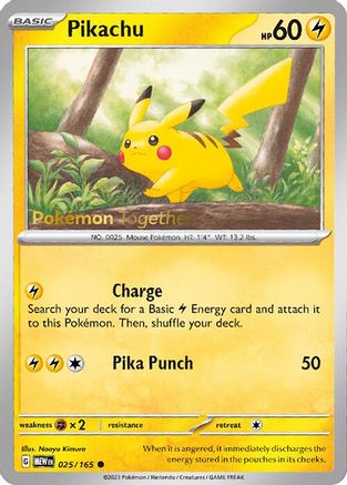 Pikachu (Pokemon Together) 025/165 [Miscellaneous Cards & Products]
