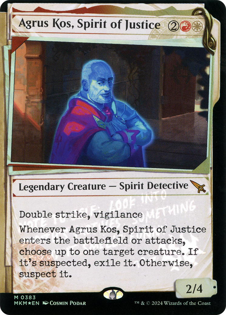 Agrus Kos, Spirit of Justice (Showcase) (Invisible Ink) - Murders at Karlov Manor: (Showcase) Foil