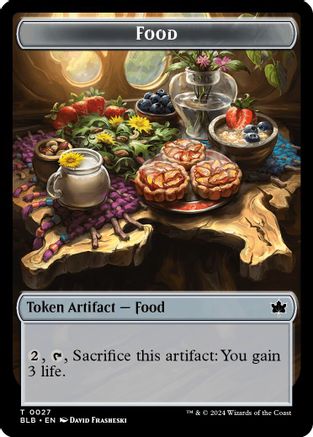 Food // Bushy Bodyguard Double-Sided Token [Bloomburrow] Foil