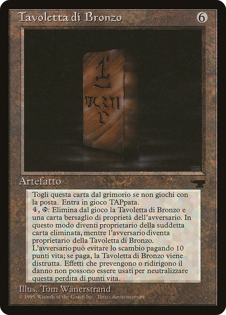 Bronze Tablet (Italian) - "Tavoletta di Bronzo" - Rinascimento