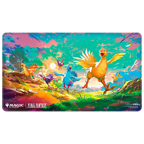 Playmat: MTG Holofoil- Final Fantasy- Running Chocobo Bundle Key Art