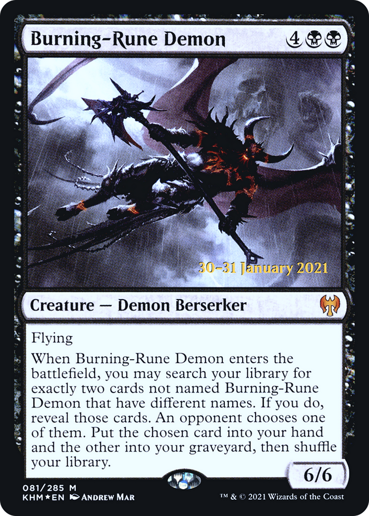 Burning-Rune Demon - Kaldheim Promos Foil