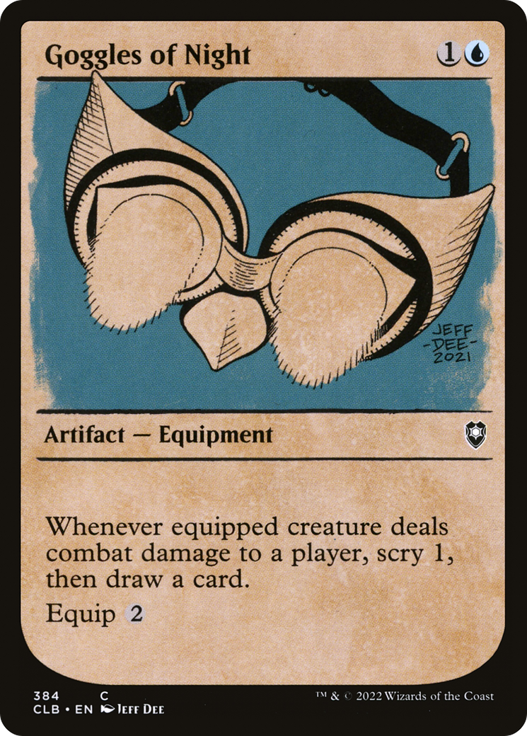 Goggles of Night (Showcase): (Showcase) [Commander Legends: Battle for Baldur's Gate]