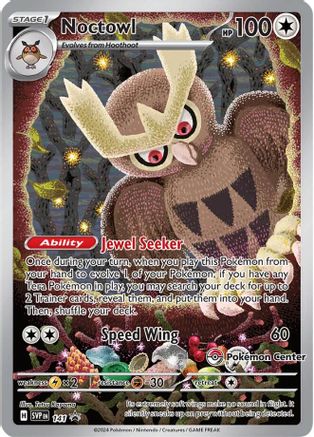 Noctowl (Pokemon Center Exclusive) 141 [SV Scarlet & Violet Promo Cards]  - Holofoil