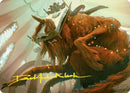 Bedhead Beastie Art Card (Gold-Stamped Signature) [Art Series: Duskmourn: House of Horror]