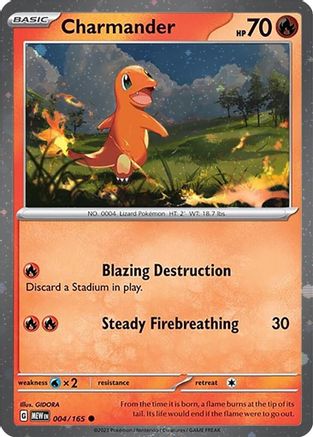 Charmander - 004/165 (Cosmos Holo) [Miscellaneous Cards & Products] - Holofoil