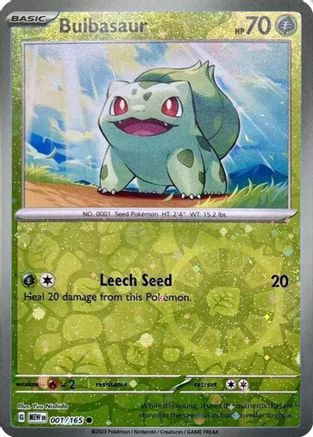 Bulbasaur - 001/165 (Reverse Cosmos Holo) (Costco Exclusive) [Miscellaneous Cards & Products] - Holofoil