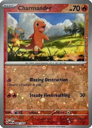 Charmander - 004/165 (Reverse Cosmos Holo) (Costco Exclusive) [Miscellaneous Cards & Products] - Holofoil