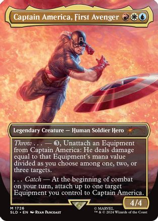 Captain America, First Avenger (Rainbow Foil) - Secret Lair Drop Foil