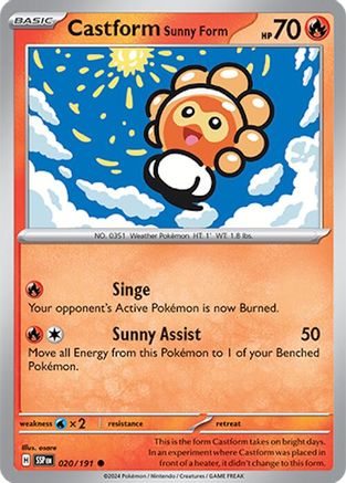 Castform Sunny Form 020/191 [SV08 Surging Sparks]