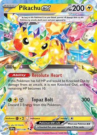 Pikachu ex - 057/191 [SV08: Surging Sparks] - Holofoil