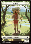 Human // Knight Double-Sided Token [Foundations]